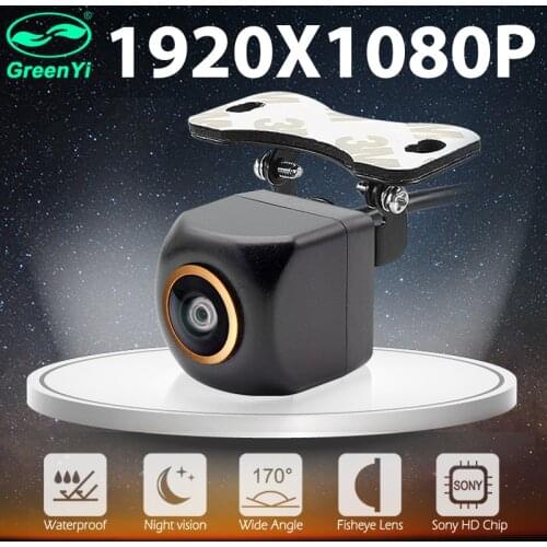 Greenyi 4 Pin RCA HD 1920x1080P 170 Degree Golden Fisheye Glass Lens Night Vision Vehicle Reversing Rearview AHD Parking Camera