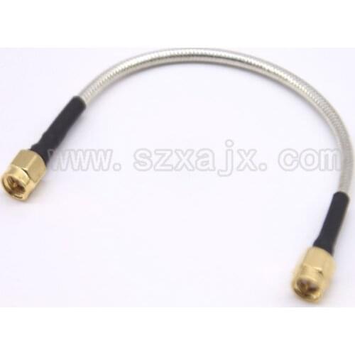JX 1PCS SMA male to SMA male RG402 Coaxial Cable Connector Semi-rigid RG-402 Coax Pigtail 15-50CM