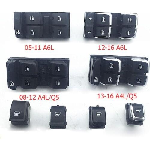 Car Modification Electronic Window lifter Switch Buttons for Audi A4/Q5 electroplating/plating Car Accessories
