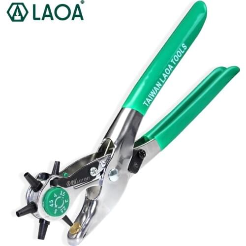 LAOA Portable Punch Pliers Multifunction Leather Belt Punch ,Book Puncher Watchband Modify