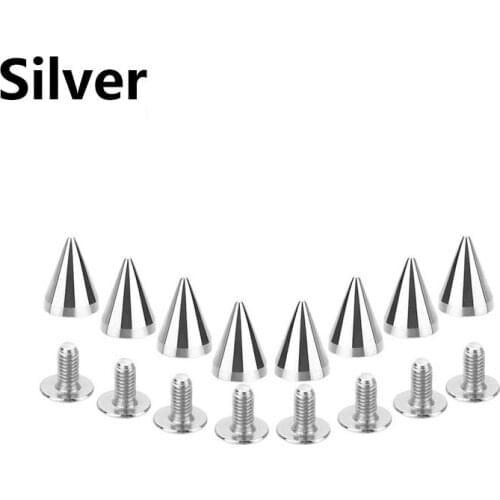20Sets Metal Punk Sharp Warhead Screw Rivets Cone Studs DIY Crafts Leather Belt Watchband Head Spikes Decor Nail Buckles