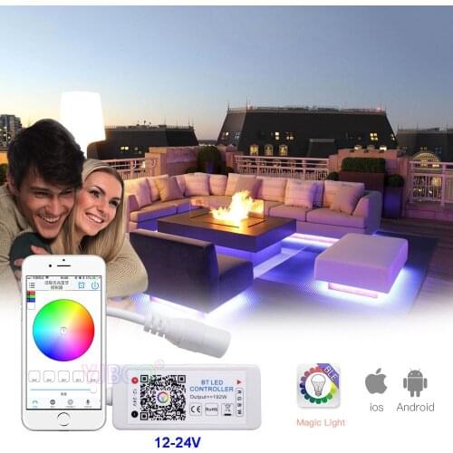 Mini BT LED RGBW Controller DC 12-24V 4 Channel Bluetooth RGBW Led Controller IOS Android APP for RGB RGBW RGBWW LED Strip Light