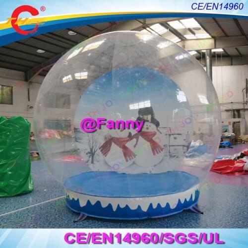 Inflatable snow ball for sale with free air blower /air tight base inflatable bouncy snow globe christmas inflatables snow globe