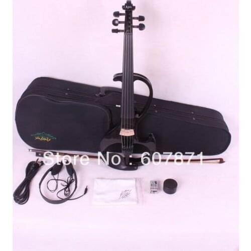 New 4/4 Electric Violin Silent Pickup black Color tone #6-5 5 strings