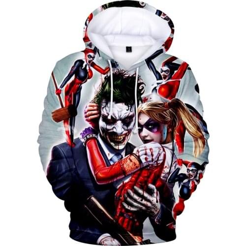 2020 New Arrival Haha Joker Sweatshirts Men/Women Fashion Harajuku Style Anime Hoodie 3D Print Haha Joker Mens Hoodie Pullover