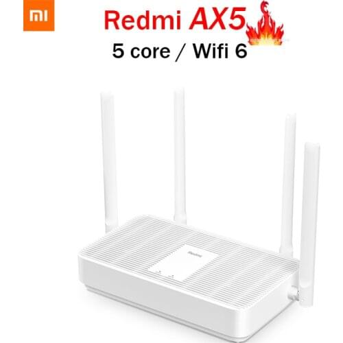 NEW Xiaomi Redmi Router AX5 WiFi6 5 core 256MB large memory mesh networking Wifi Repeater With 4 High Gain Antennas Wider