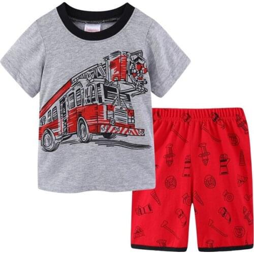 2020 Boys Clothes Children Clothing Sets Vetement Enfant Garcon Tracktor Conjunto Infantil Kids Summer Outfits Jongens Kleding
