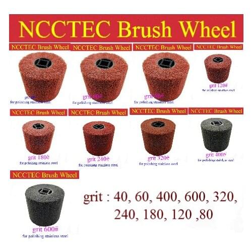 A package of grit 40, 60, 400, 600, 320, 240, 180, 120 ,80 Stainless steel wheel brush FREE shipping/for NCCTEC NSDM950 grinder