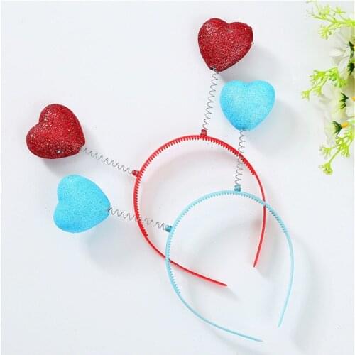 Sequin Headband Girls Hair Christmas Children Accessories Silver Antenna Headband Alien Ball Boppers For Kids Party Costume