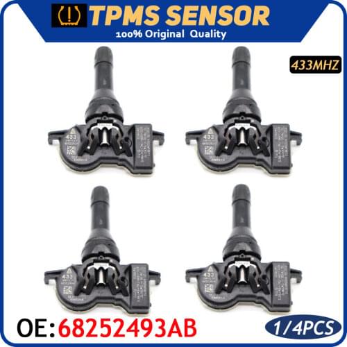 TPMS Tire Pressure Monitor Sensor 68252493AB For Jeep Grand Cherokee Renegade Dodge Durango Dart Chrysler Pacifica 200 433Mhz