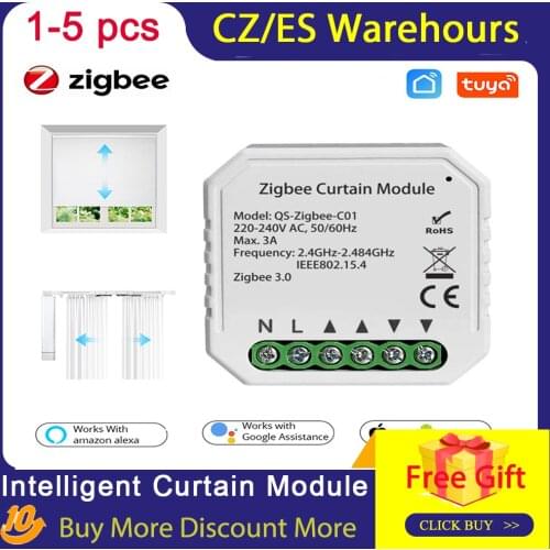 Tuya ZigBee Intelligent Curtain Module Intelligent Home DIY Tool Household Home Multifunction Tool for Alexa Google Home