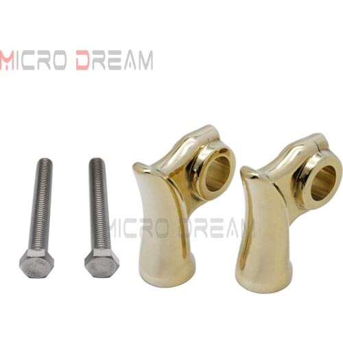 1'' & 25.4mm Brass Handlebar Riser Motorcycle 1 inch Rough Craft Bar Mount Clamps For Harley Cafe Racer Bobber Sportster XL Dyna