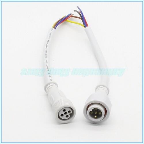 1pairs 2/3/4pin Waterproof connector with wire cable IP68 female & male plug 0.5(mm2)