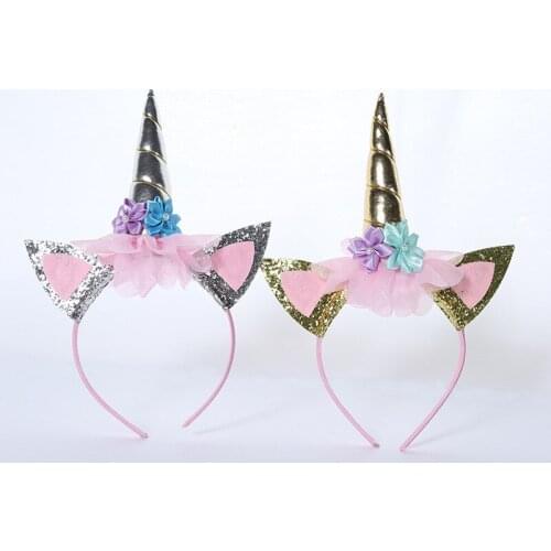 1PC Handmade Kids Unicorn Headband Glitter Hairband Hair AccessoriesHeadband