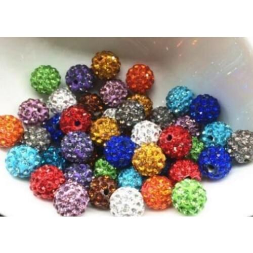 10mm 8mm 6mm 12mm 14mm 100 pcs/lot mixed random Loose round w6464 Beads Bracelet ball w0676 crystal