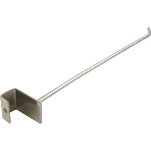 10pcs 250mm Length Rack Display Hooks 4mm Wire Dia. Slatwall Hook for Supermarket Shelf Suitable for 15 x 30mm Square Tube