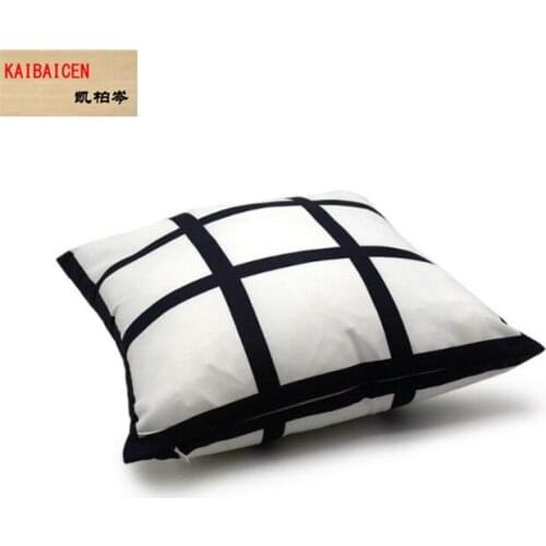 100pcs/lot blank Short fleece pillow case 4 grid /6 grids/ 9 grids Sublimation heat press print 40*40cm both sides grid