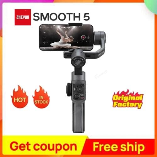 Zhiyun Smooth 4 Handheld 3-Axis Brushless Gimbal Stabilizer for iPhone Samsung S8 gopro56 PK DJI Osmo 2 Smooth Q eyemind s5