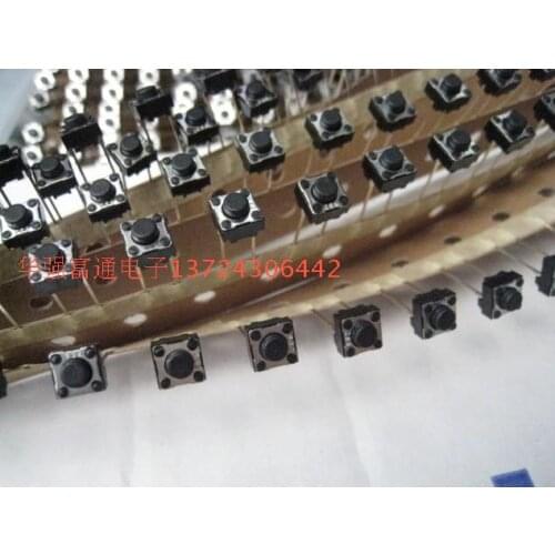 50pcs Imported Japanese HDK touch switch 6*6*5 microswitch 2 pin point touch switch facsimile press switch