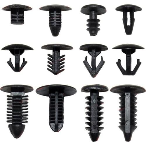 50pcs 4mm 5mm 6mm 7mm Hole Plastic Rivets Vehicle Universal Auto Fasteners Car Roof Trunk Trim Acoustic Mat Push Retainer Clips