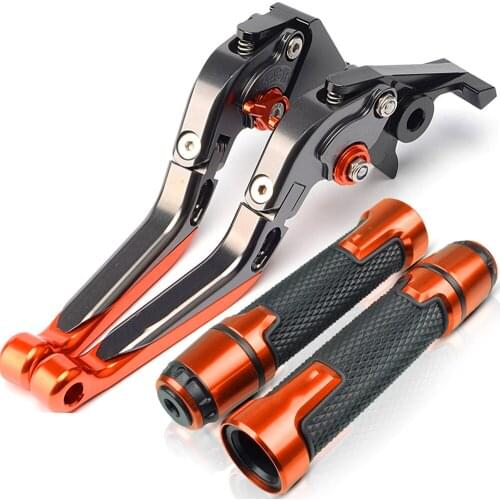For 990 SupeRDuke 990 SupeR 2005-2012 2011 2010 2009 Motorcycle Adjustable Foldable Brake Clutch Levers Handlebar Grips