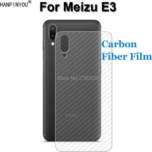 For Meizu E3 5.99" New Durable 3D Anti-fingerprint Transparent Carbon Fiber Back Skin Sticker Film Screen Protector Meilan E3