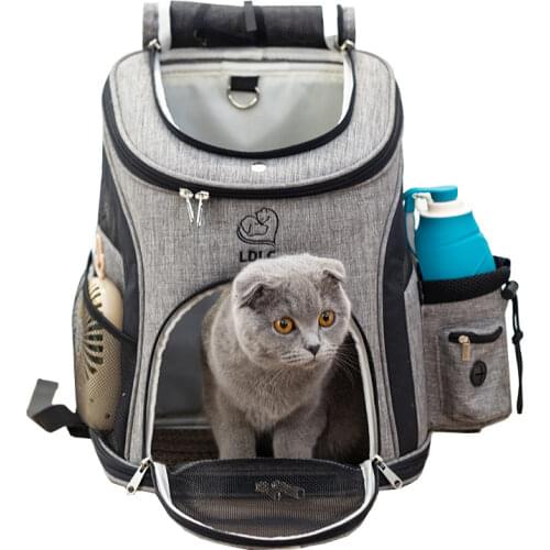 Pet travel backpack Puppy carrier bag Portable dog bag Carrying for cats small dogs Chihuahua Backpack for a cat with window