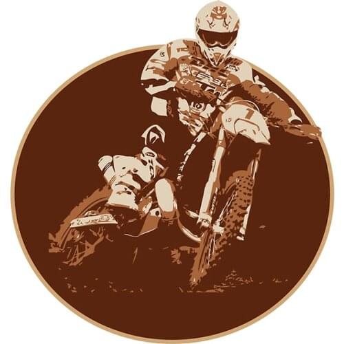 EARLFAMILY 13cm x 12.8cm for Motocross Creative Car Sticker DIY Waterproof Bumper Decoration Scratch-proof Vehicle Window Decal