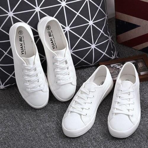 White canvas casual shoes woman 2021 new fashion summer sneakers women vulcanize shoes flats lace-up female shoes