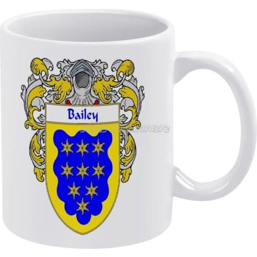 Bailey Coat Of Family Crest Coffee Mugs Ceramic Personalized Mugs 11 Oz White Mug Tea Milk Cup Drinkware Travel Mug Bailey Baile