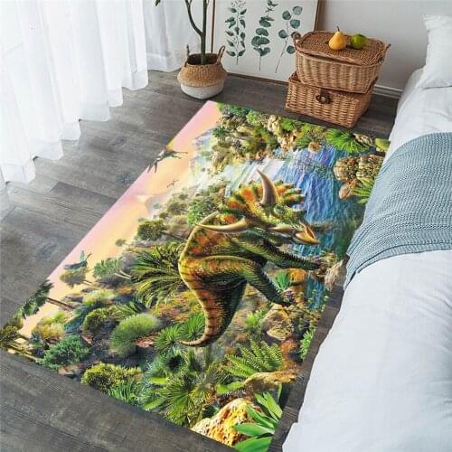 Dinosaur Shaggy Anti-Skid Floor Mat 3D Carpet Non-slip rug Dining Room Living Room Soft Child Bedroom Mat Carpet Home Decor 018