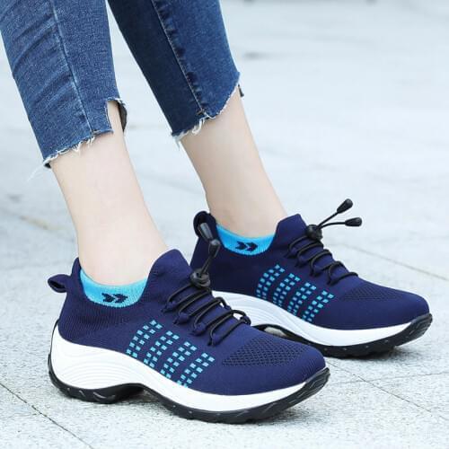 Ladies Platform Casual Shoes Women Breathable Sneakers Female Mesh Sock Woman Shoe Walking Sapatenis Feminino Plataforma Zapatos