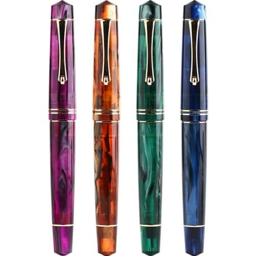 Moonman M800 Acrylic Luxury Fountain Pen BOCK/Moonman Iridium F Nib Ink Pen Beautiful Writing Pen Office Supplies