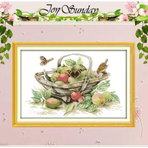 Fruit Basket and Bird Patterns Counted Cross Stitch 11CT 14CT Cross Stitch Set Wholesale Cross-stitch Kits Embroidery Needlework