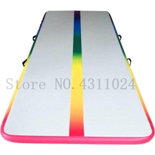 Inflatable Gymnastics 4*1*0.2M AirTrack Tumbling Air Track Floor Trampoline for Home Use/Training/Cheerleading/Beach Air pump