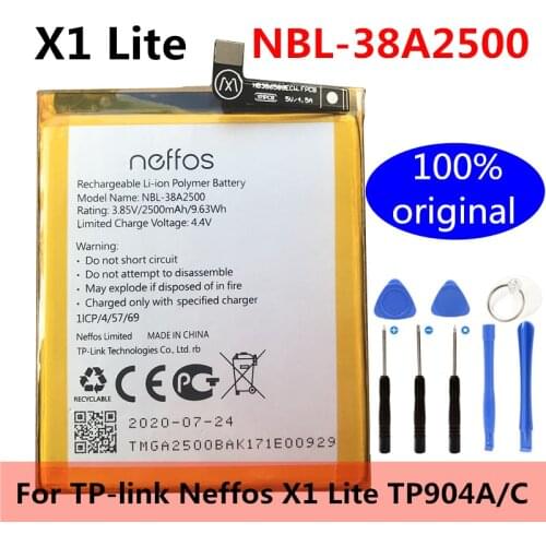 New 2500mAh NBL-38A2500 Replacement Battery For TP-link Neffos X1 Lite TP904A TP904C Rechargeable Batteria + Tools