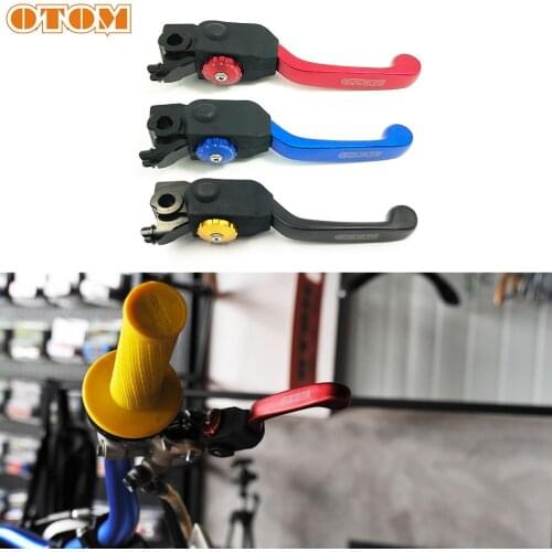 OTOM Motorcycle Front Brake Lever CNC 7 Gears Adjustable Folding Extendable Aluminum Handle Girps For HONDA CRF 250R 450R 250RX