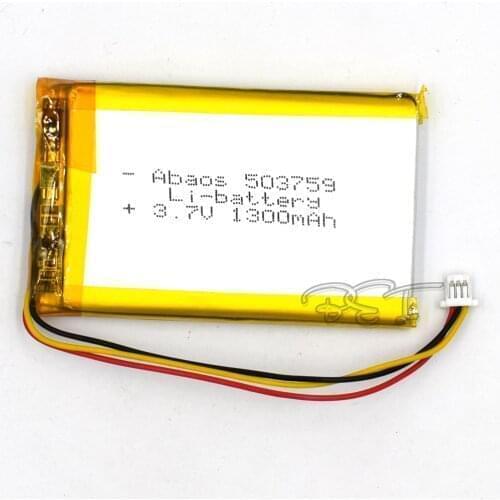 3.7V 503759 1300mAh Rechargeable Li-polymer Lithium Lipo Li-ion Cell Battery For Tablet Digital Set PSP MP5 GPS Bluetooth