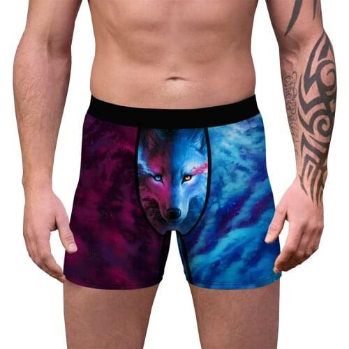 Tie dye Print Boxers Mens Casual Slim Breathable Sports Underwear Long Flat Pants Beachwear Panties calzoncillos hombre