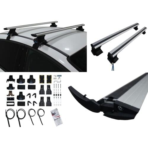 Universal Roof Rack System 120cm TrophBars Anti-Theft Lock Mechanism Aluminum Anti-Corrosion Rails Top Holder Luggage Carrier