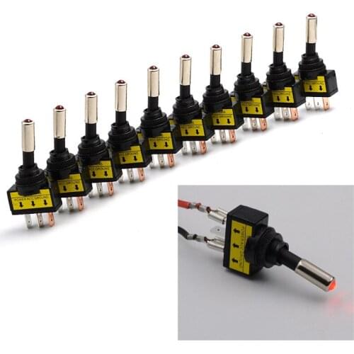 WUPP Car RV Yacht Toggle Switch Toggle Switch With Light Swing LED Ship Modification Accessories 12V