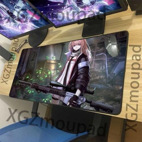 XGZ Cartoon Sniper HD Custom Large Gaming Mouse Pad Black Lock Edge Girls Frontline Computer Keyboard Mat Rubber Non-slip Xxl