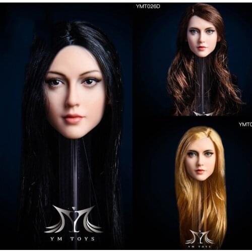 1/6 Scale Female Head Sculpt Anna with Planted Hair YMT026 for TBLeague Seamless Body Figure