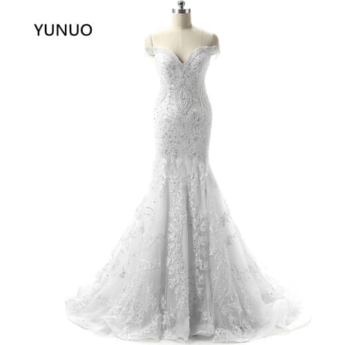 Свадебные платья силуэта русалка YuNuo China At AliExpress