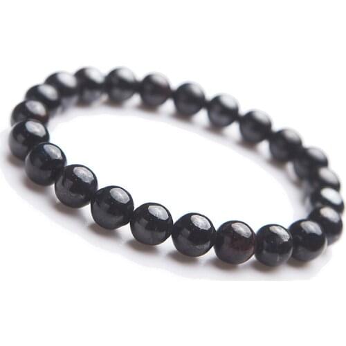 South Africa Genuine Natural Sugilite Gems Round Bead Crystal Women Fashion Stretch Bracelet 8mm