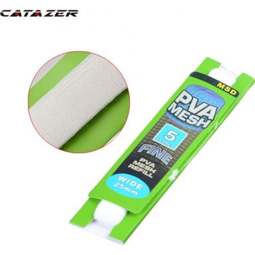 10 Pcs PVA Fishing Mesh Nets Micro-Mesh 5M Refill Carp Fishing Stocking Rig Bait Wrap Bags 25mm Fishing Feeder Fish Accessories