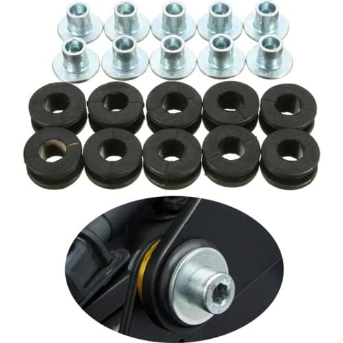 10pcs Motorcycle Rubber Grommets Bolt Assortment Kits For Honda for Yamaha for Suzuki Fairing Bolts Pressure Relief Cushion Kit