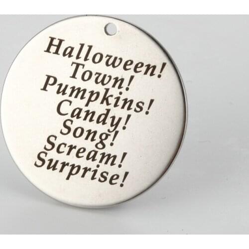 20PCS High Quality Stainless Steel Halloween Gift Pendant Charms Halloween! Town! Pumpkins! Charm Dangle DIY Accessories Jewelry