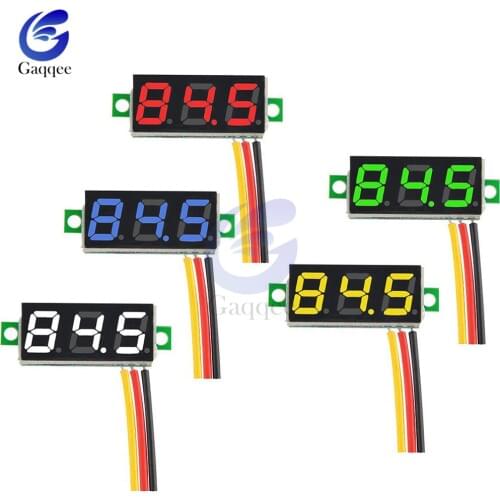 0.28 inch Mini DC 0- 100V 3-Wire Gauge Voltage Meter Voltmeter Digital LED Display Digital Panel Meter Detector Monitor Tools