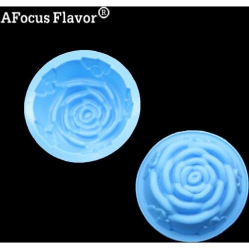 4 Pcs Kitchen Rose Cake Baking Chocolate Silicone Mold DIY Soap Making Ice Cream Food Dessert Baking Pastry Cupcake